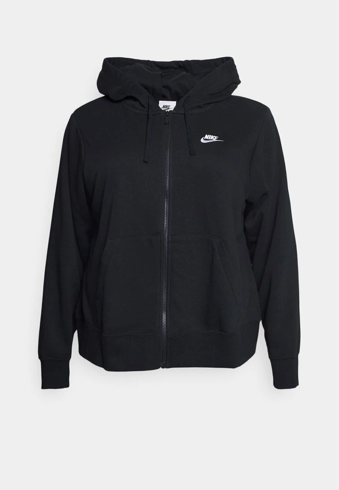 Nike Sportswear CLUB HOODIE - Zip-up Sweatshirt - Black/white - Image 4