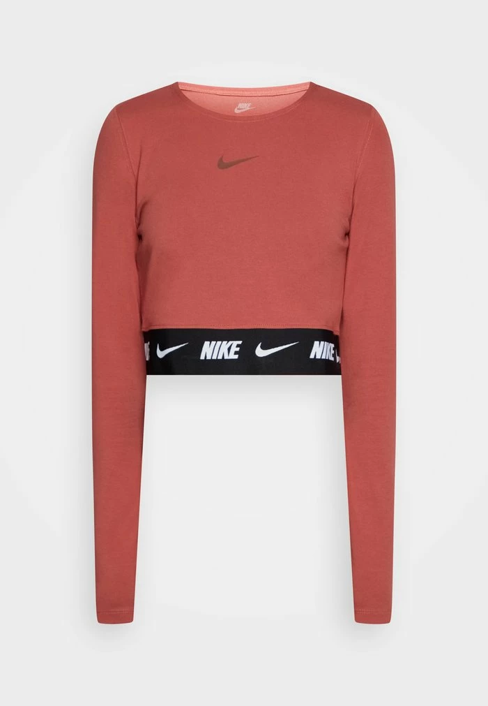 Nike Sportswear CROP TAPE - Long Sleeved Top - Canyon Rust/oxen Brown - Image 5