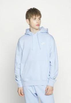 Nike Sportswear CLUB HOODIE - Hoodie - Light Marine/white