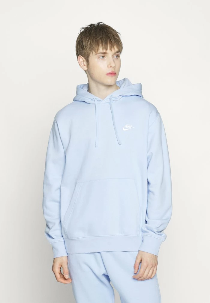 Nike Sportswear CLUB HOODIE - Hoodie - Light Marine/white