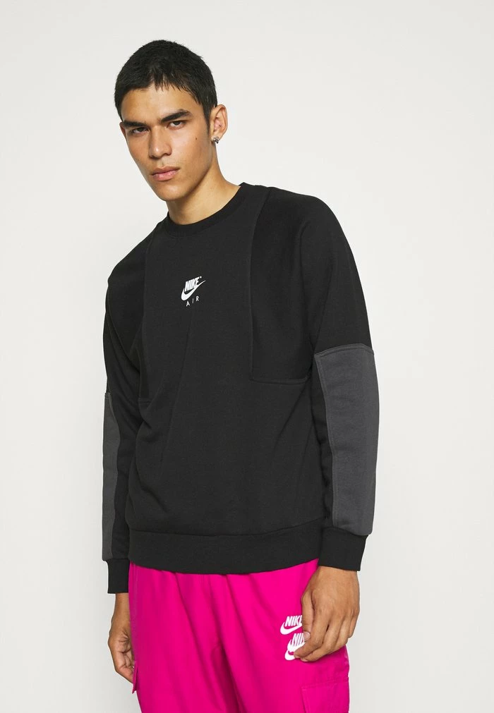 Nike Sportswear AIR CREW - Sweatshirt - Black/anthracite/white