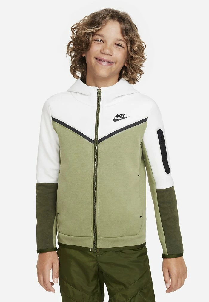 Nike Sportswear B NSW TCH FLC FZ UNISEX - Zip-up Sweatshirt - Summit White/alligator/rough Green/(black) - Image 2