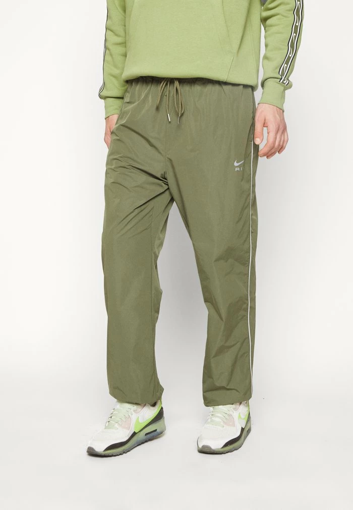 Nike Sportswear AIR PANT - Tracksuit Bottoms - Medium Olive/white - Image 4