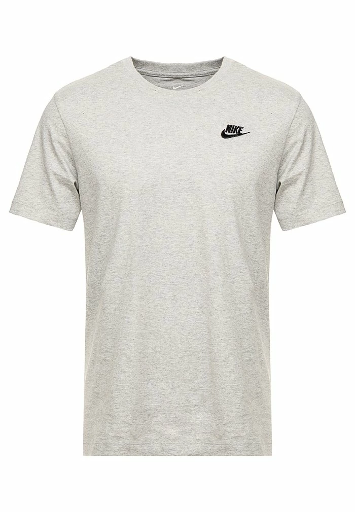 Nike Sportswear CLUB TEE - Basic T-shirt - Dark Grey Heather/black - Image 4