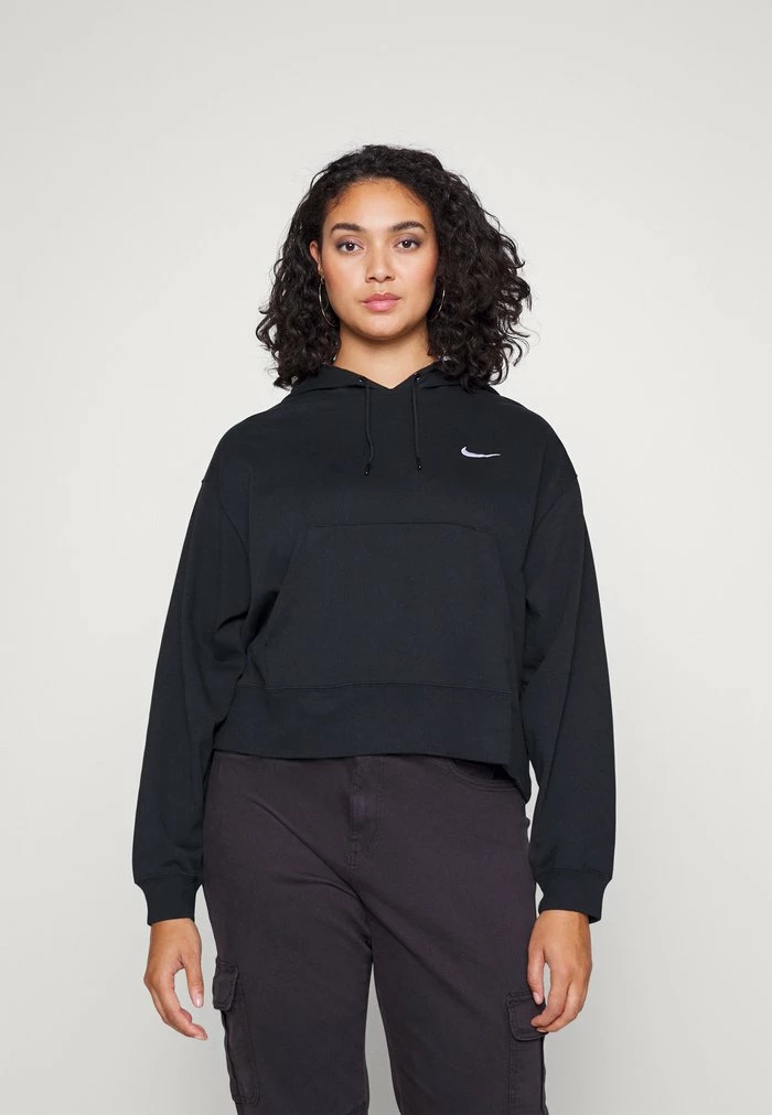 Nike Sportswear NSW HOODIE PLUS - Sweatshirt - Black/white