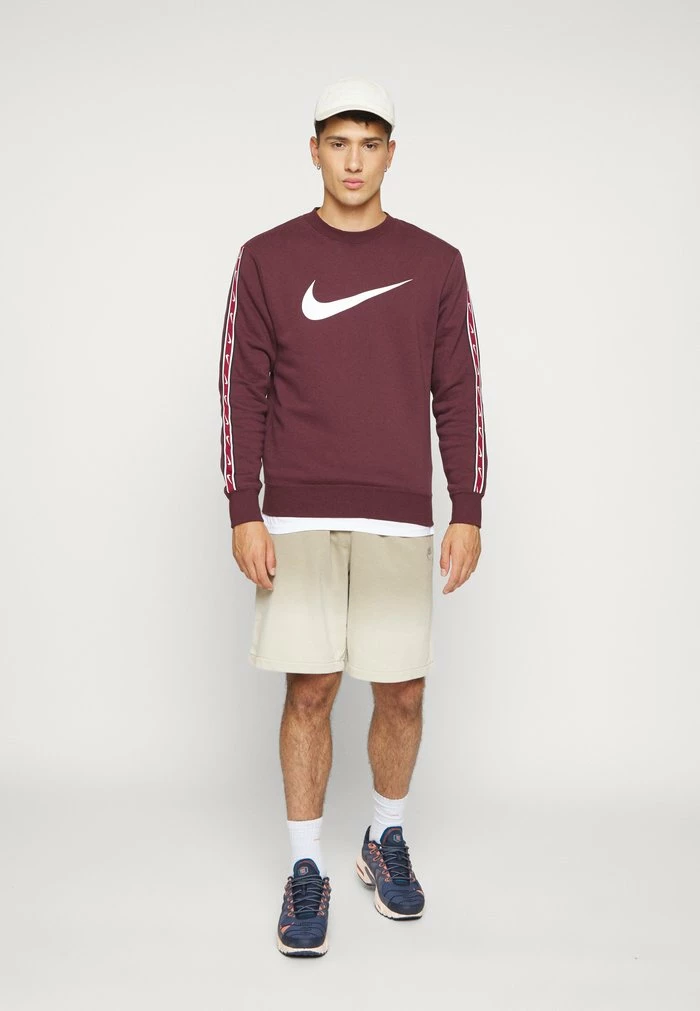 Nike Sportswear REPEAT CREW - Sweatshirt - Burgundy Crush/white - Image 2