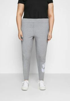 Nike Sportswear FUTURA PLUS - Leggings - Trousers - Dark Grey Heather/white