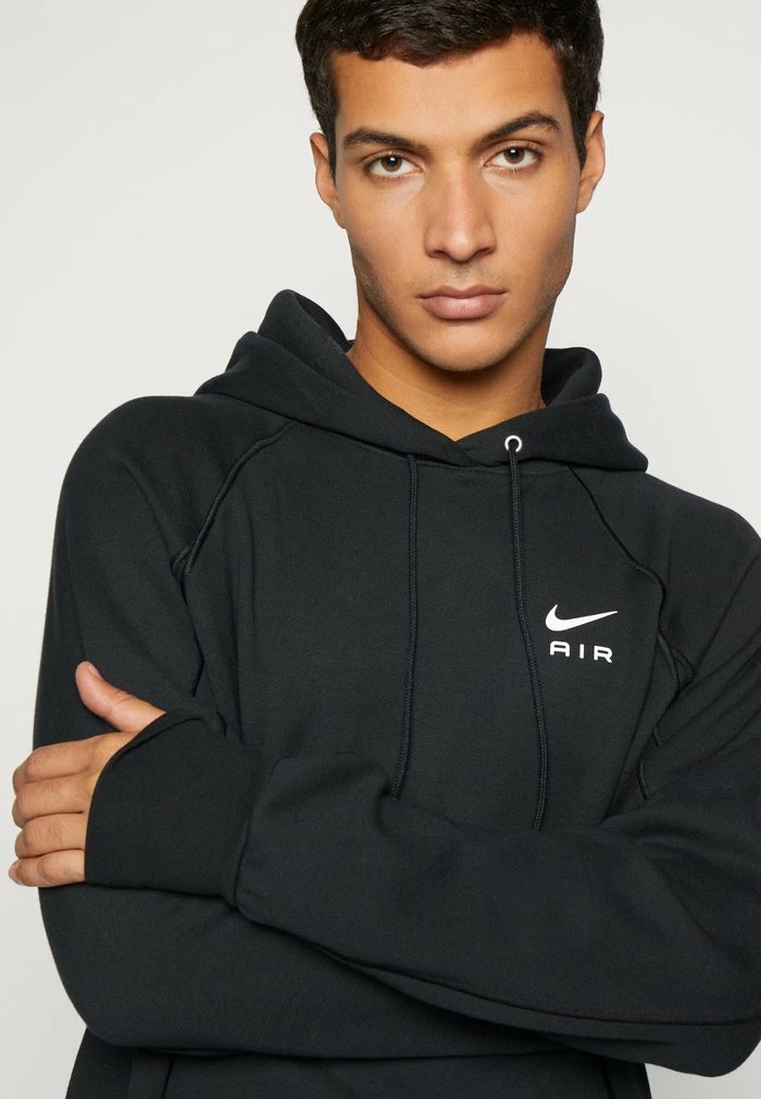 Nike Sportswear AIR HOODIE - Sweatshirt - Black/white - Image 6