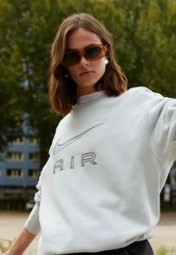 Nike Sportswear AIR CREW - Sweatshirt - Pure Platinum/flat Pewter
