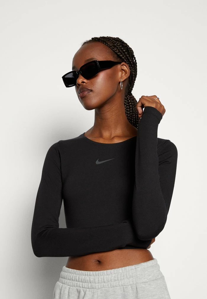 Nike Sportswear CROP TAPE - Long Sleeved Top - Black - Image 4
