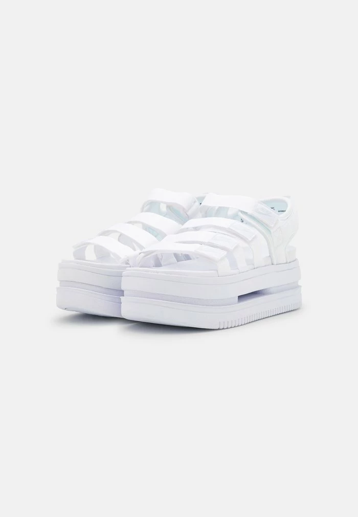 Nike Sportswear ICON CLASSIC - Platform Sandals - White/pure Platinum - Image 2