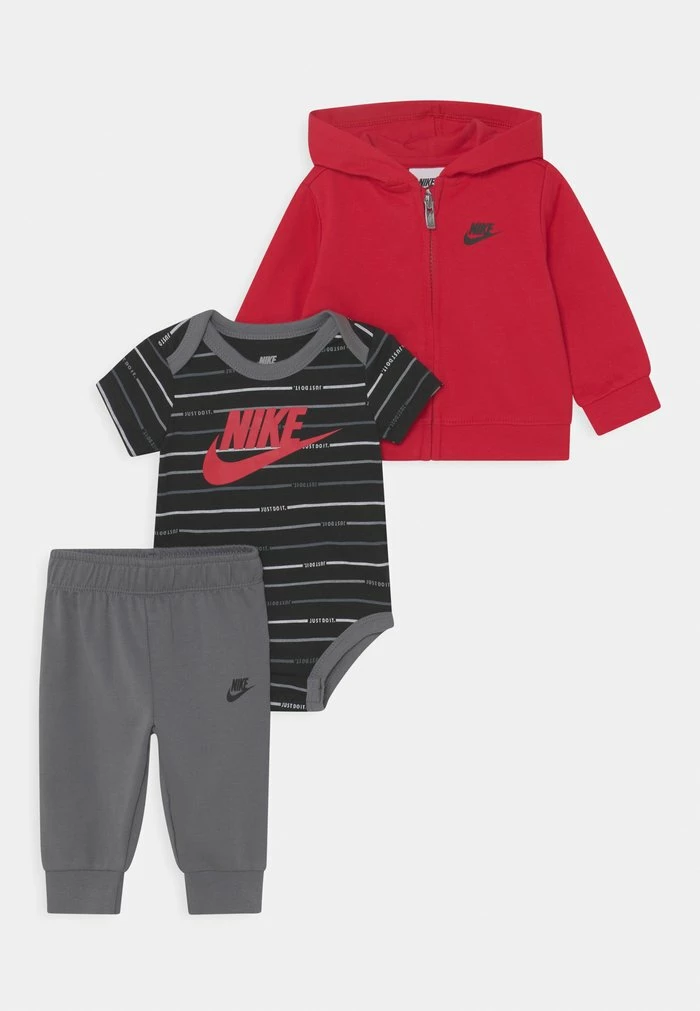 Nike Sportswear STRIPE PANT SET - Print T-shirt - Cool Grey