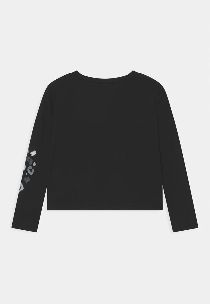 Nike Sportswear ICONCLASH CROP SCRIPT - Long Sleeved Top - Black - Image 2