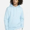 Nike Sportswear CLUB HOODIE - Hoodie - Blue Chill/blue Chill/(lt Crimson)