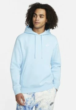 Nike Sportswear CLUB HOODIE - Hoodie - Blue Chill/blue Chill/(lt Crimson)
