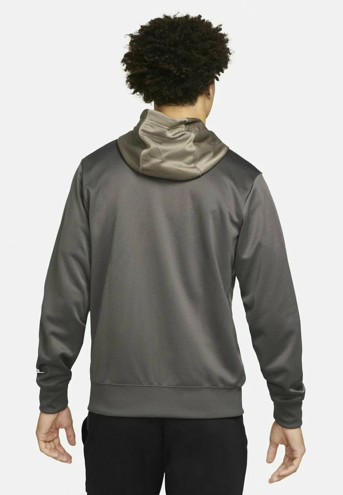 Nike Sportswear REPEAT HOODIE - Zip-up Sweatshirt - Medium Ash Olive Grey White - Image 3