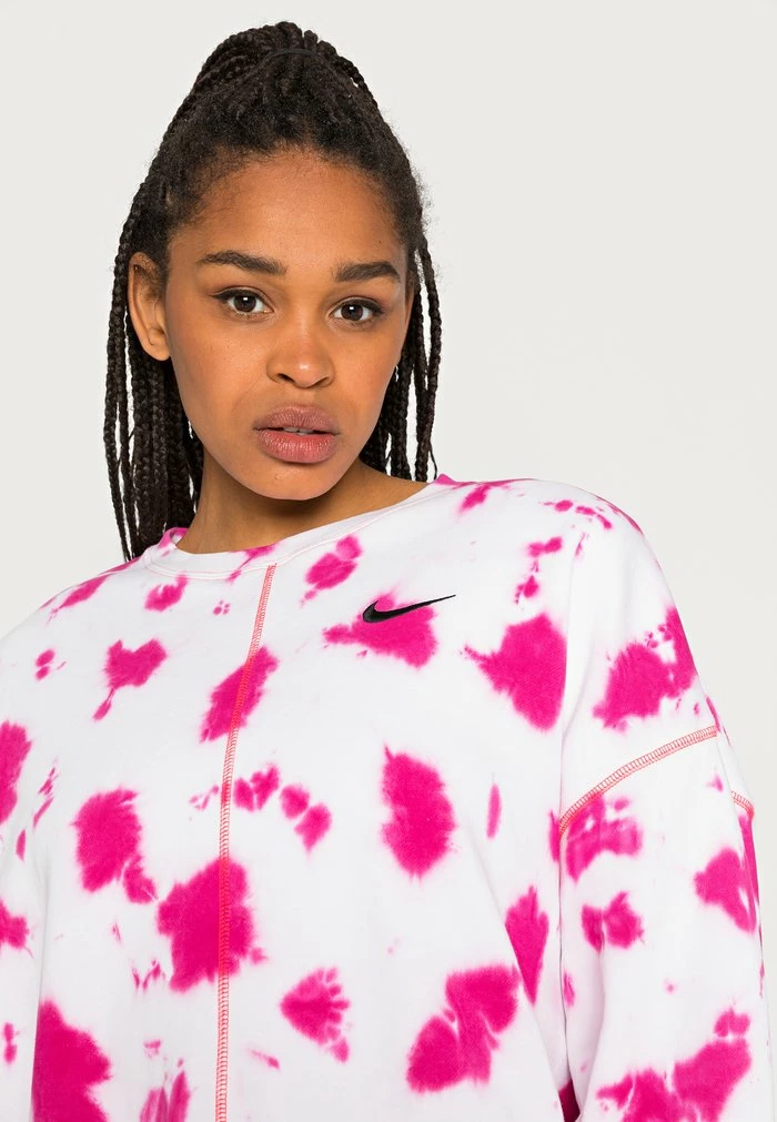 Nike Sportswear TIE DYE CREW - Sweatshirt - Active Pink/siren Red - Image 5