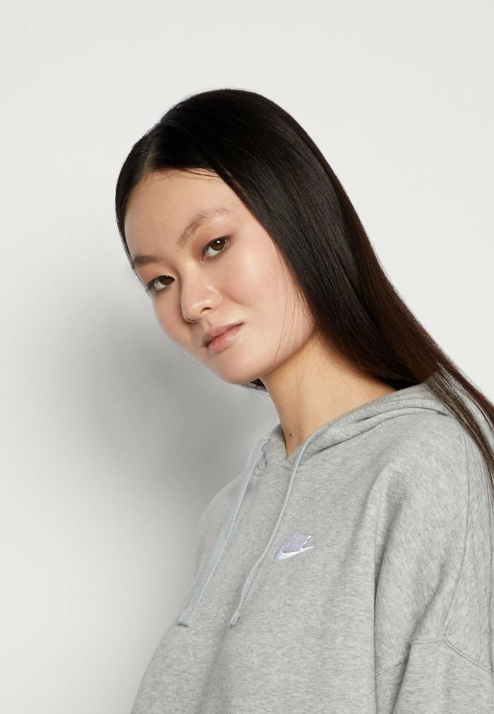 Nike Sportswear CLUB HOODIE - Sweatshirt - Grey Heather/white - Image 4