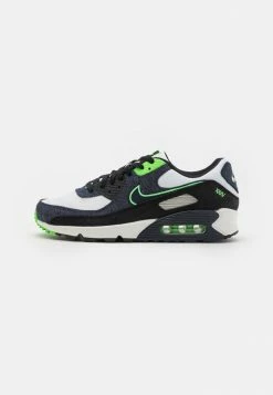 Nike Sportswear AIR MAX 90 SE UNISEX - Trainers - Black/obsidian/scream Green/summit White/metallic Silver