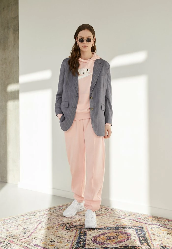 Nike Sportswear HOODIE - Hoodie - Atmosphere/white