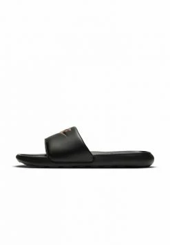 Nike Sportswear VICTORI ONE SLIDE - Slippers - Black/mtlc Red Bronze-black