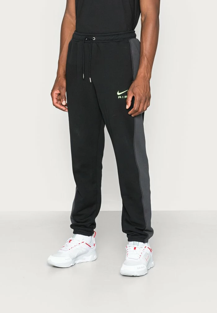 Nike Sportswear AIR PANT - Tracksuit Bottoms - Black/smoke Grey/ghost Green