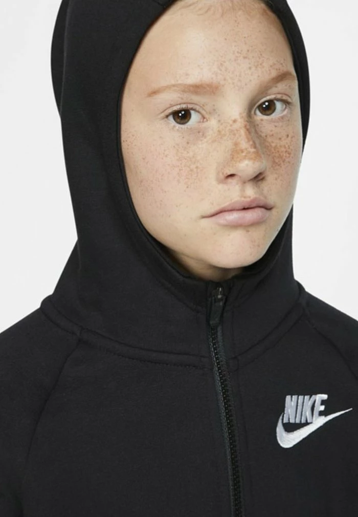 Nike Sportswear CLUB HOODIE - Zip-up Sweatshirt - Black/white - Image 5