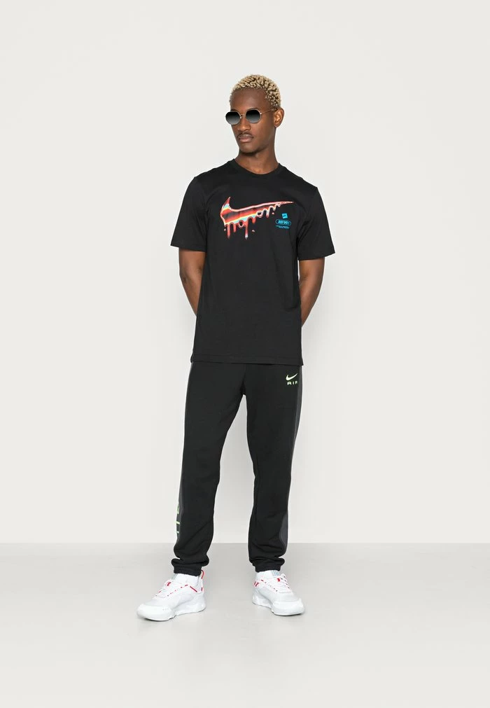 Nike Sportswear AIR PANT - Tracksuit Bottoms - Black/smoke Grey/ghost Green - Image 2