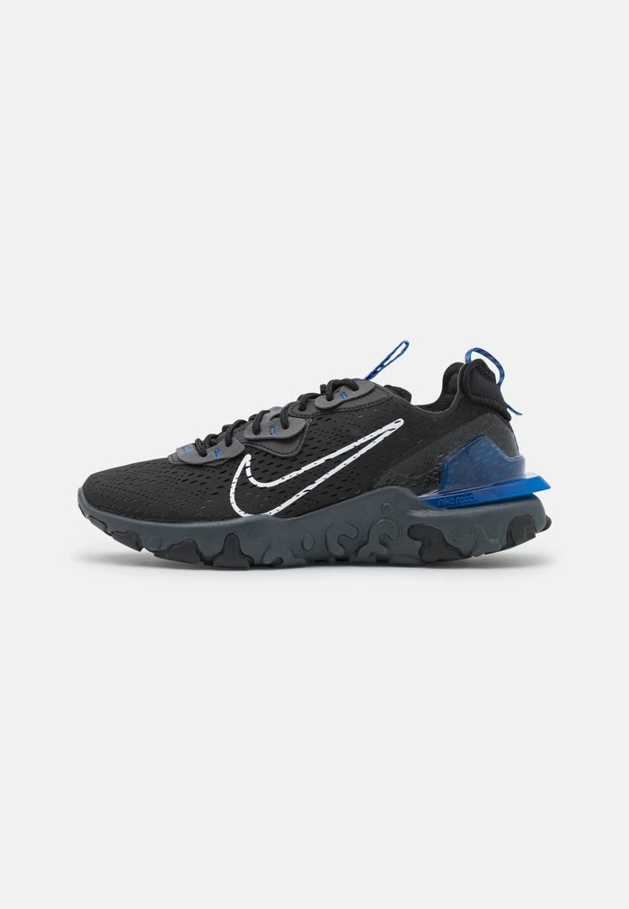 Nike Sportswear REACT VISION - Trainers - Black/white/game Royal/iron Grey