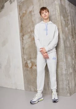 Nike Sportswear HOODIE - Sweatshirt - Birch Heather/football Grey/light Marine