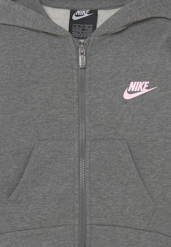 Nike Sportswear CLUB HIGH LOW HOODIE - Zip-up Sweatshirt - Grey Heather - Image 3
