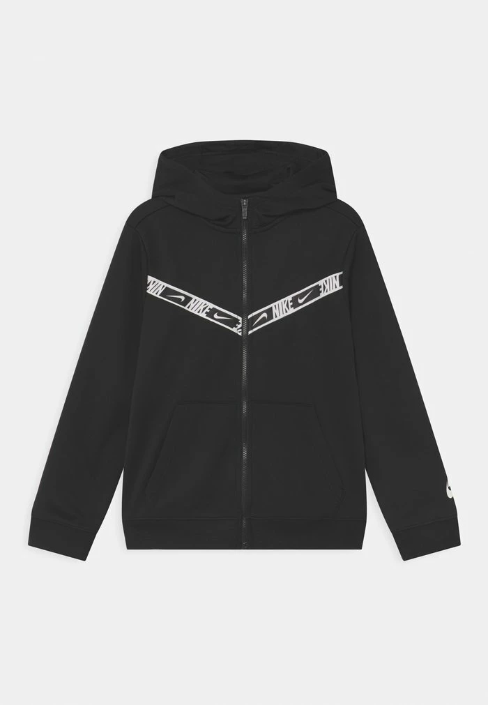 Nike Sportswear REPEAT HOODIE - Training Jacket - Black/white