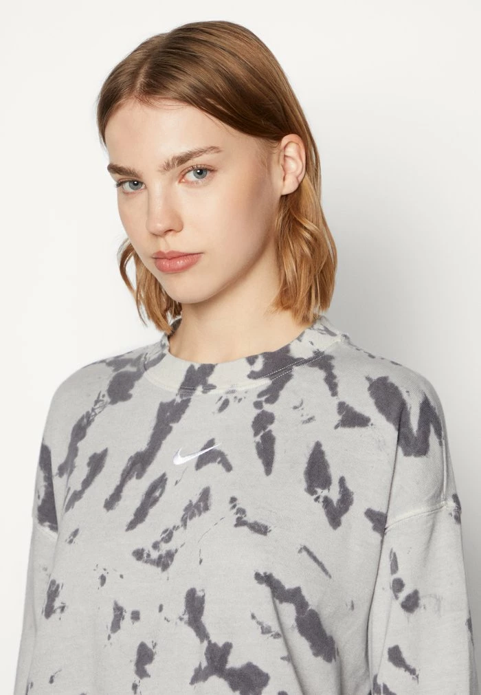 Nike Sportswear DYE CREW - Sweatshirt - Black/white - Image 6