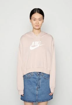 Nike Sportswear CLUB CROP - Sweatshirt - Pink Oxford/white