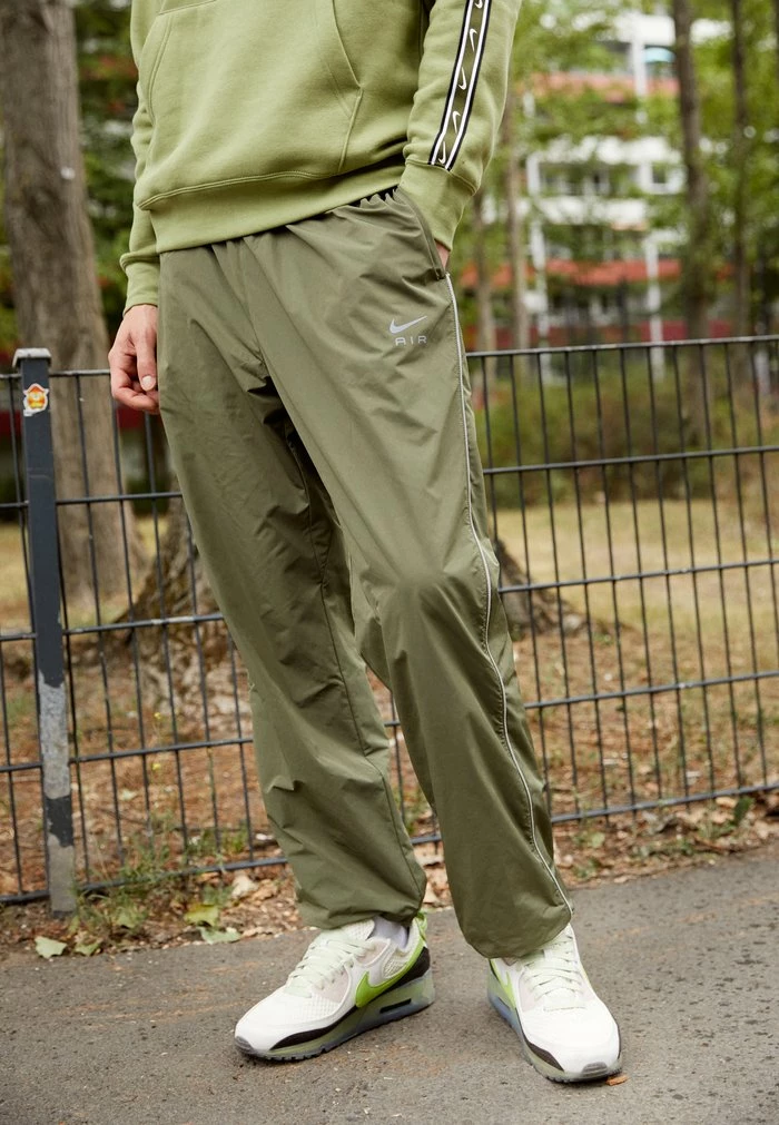 Nike Sportswear AIR PANT - Tracksuit Bottoms - Medium Olive/white - Image 3