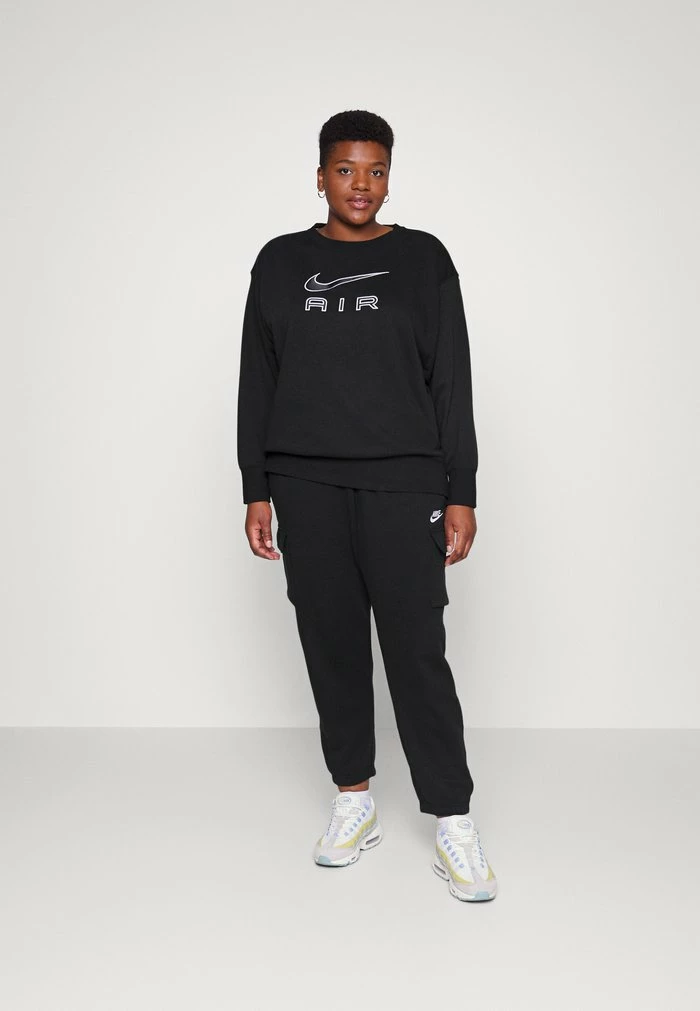Nike Sportswear AIR CREW - Sweatshirt - Black/white - Image 2