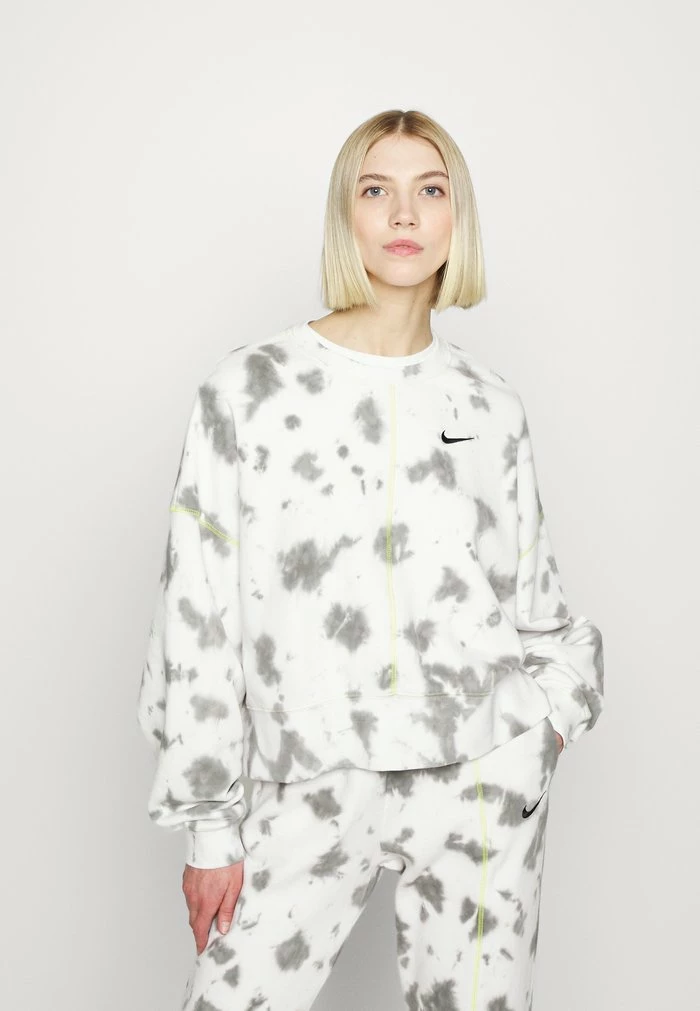 Nike Sportswear TIE DYE CREW - Sweatshirt - Flat Pewter/atomic Green/black - Image 3