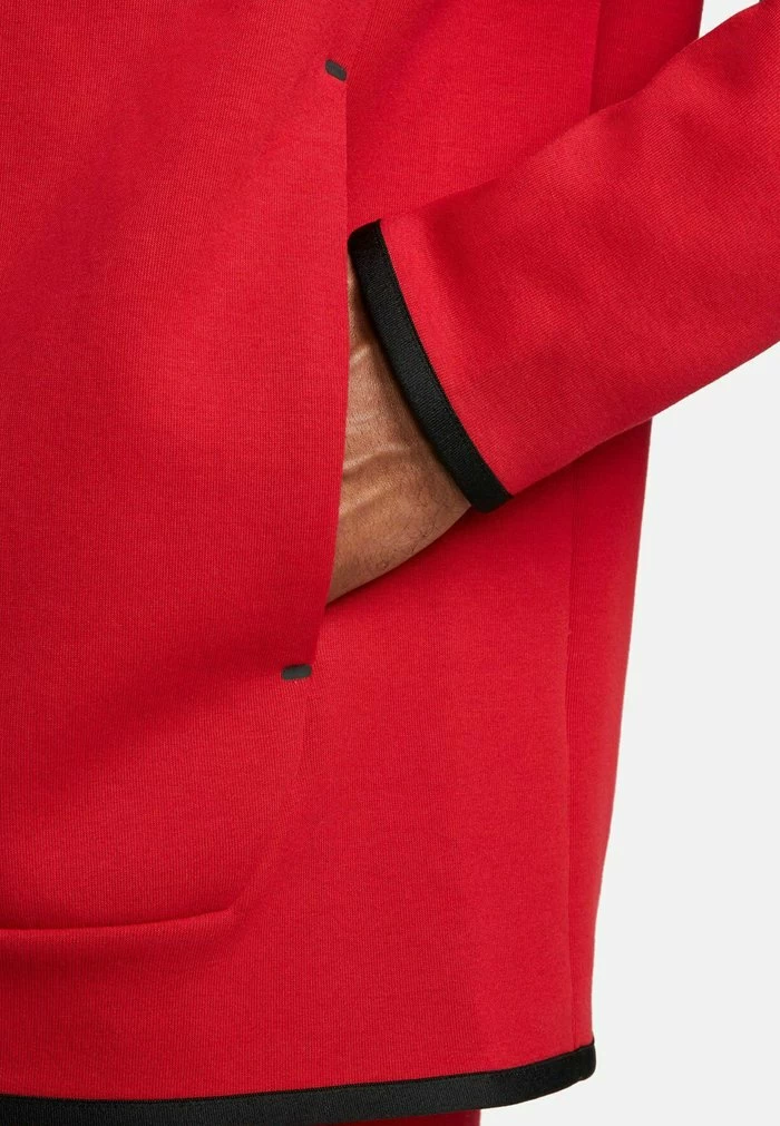 Nike Sportswear HOODIE - Zip-up Sweatshirt - Gym Red Black - Image 6