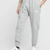 Nike Sportswear CLUB - Tracksuit Bottoms - Dark Grey Heather/matte Silver/white