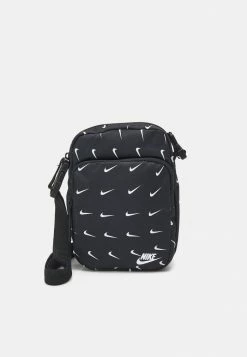 Nike Sportswear HERITAGE UNISEX - Across Body Bag - Black/white