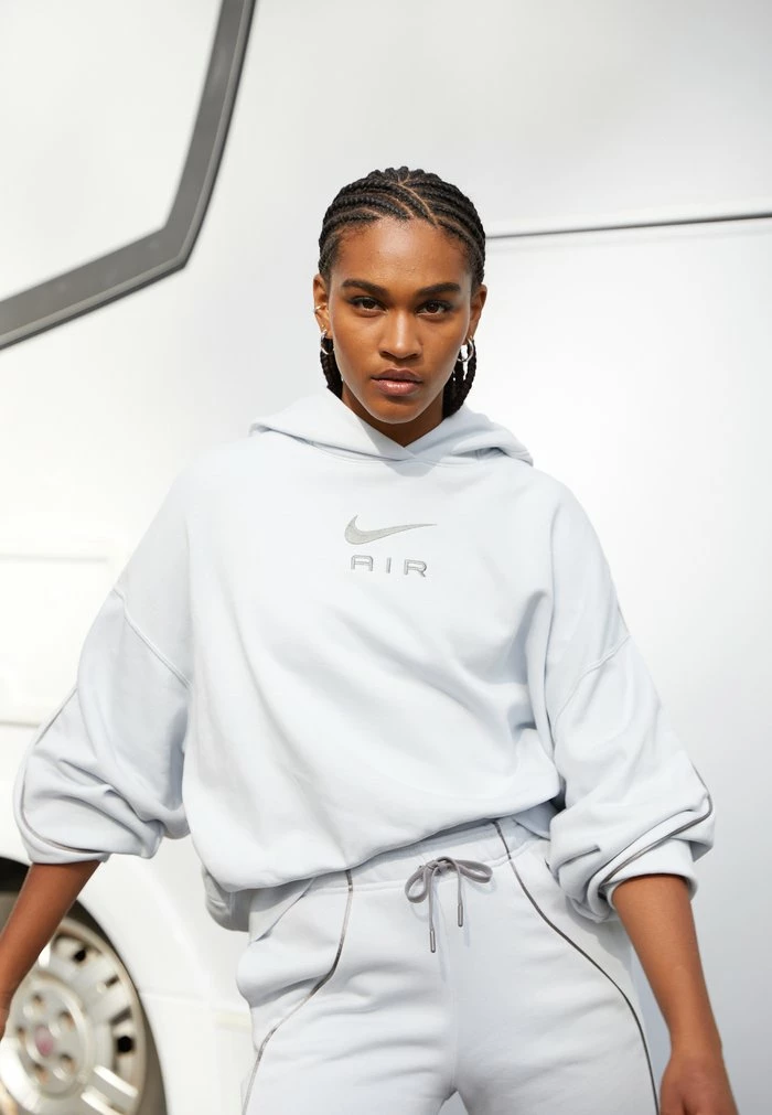Nike Sportswear AIR HOODIE - Sweatshirt - Pure Platinum/flat Pewter