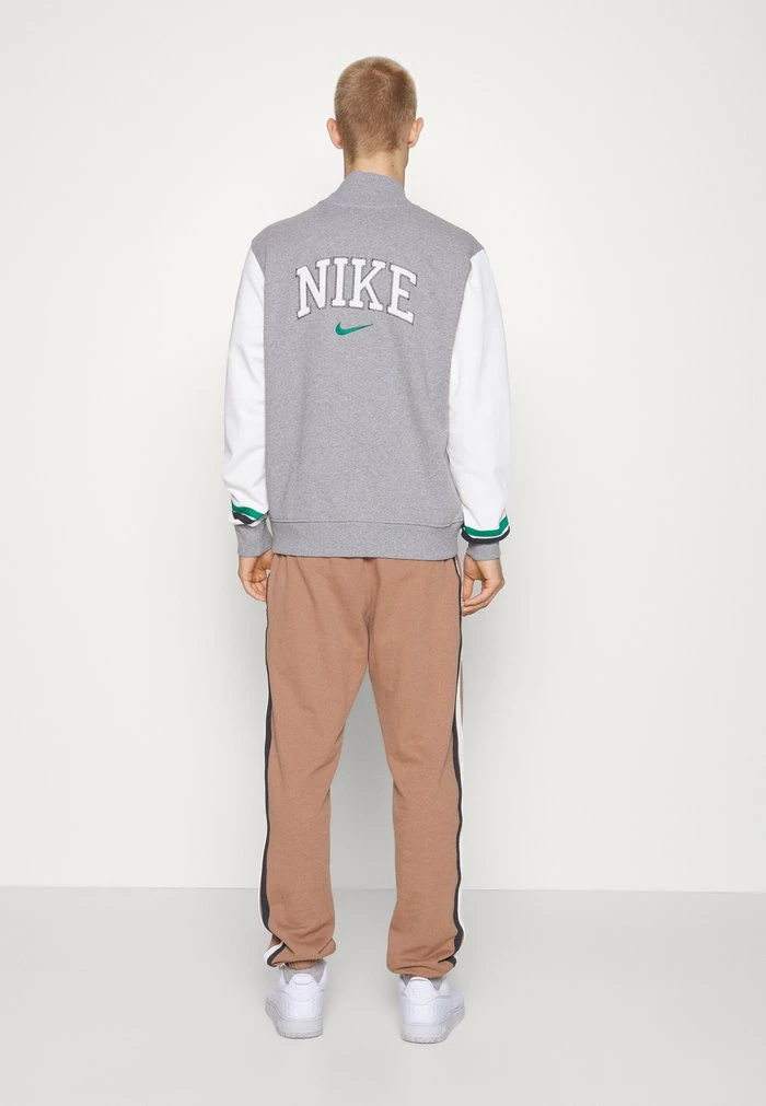 Nike Sportswear RETRO VARSITY - Zip-up Sweatshirt - Dark Grey Heather - Image 5