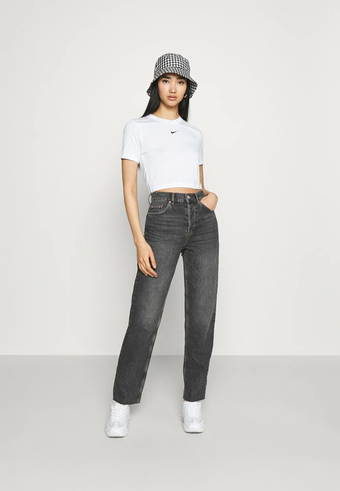 Nike Sportswear TEE SLIM - Basic T-shirt - White/black - Image 2