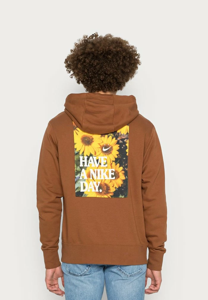 Nike Sportswear HOODIE - Sweatshirt - Pecan/white - Image 3