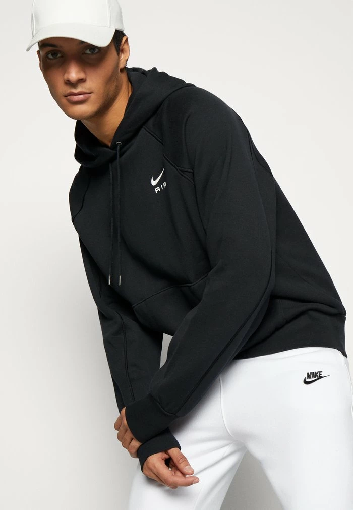 Nike Sportswear AIR HOODIE - Sweatshirt - Black/white - Image 4