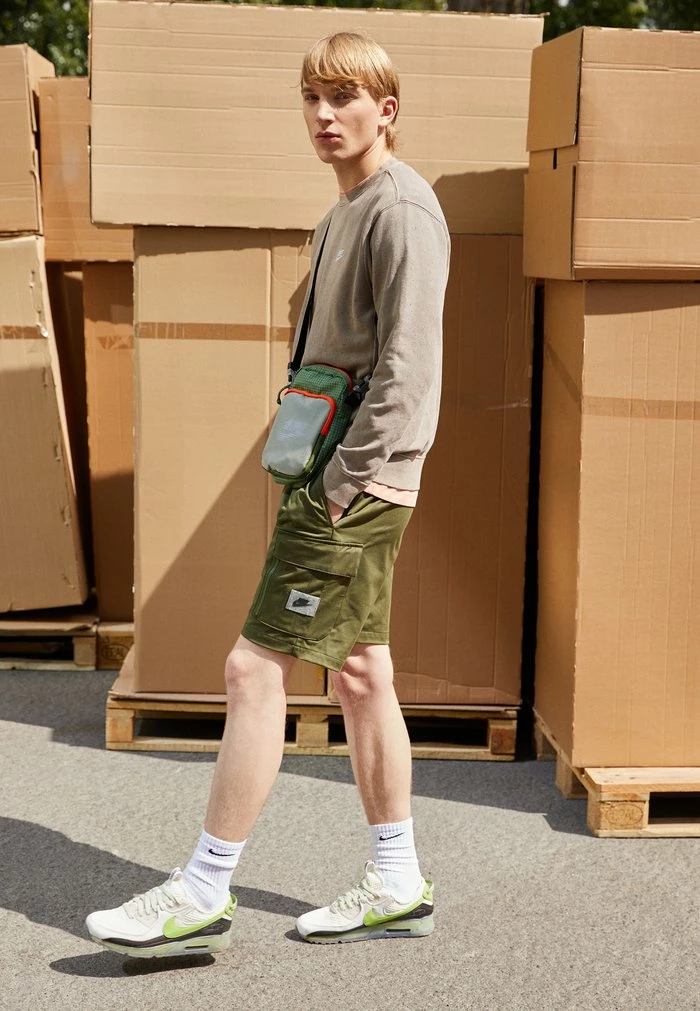 Nike Sportswear Shorts - Rough Green/safety Orange/black - Image 2