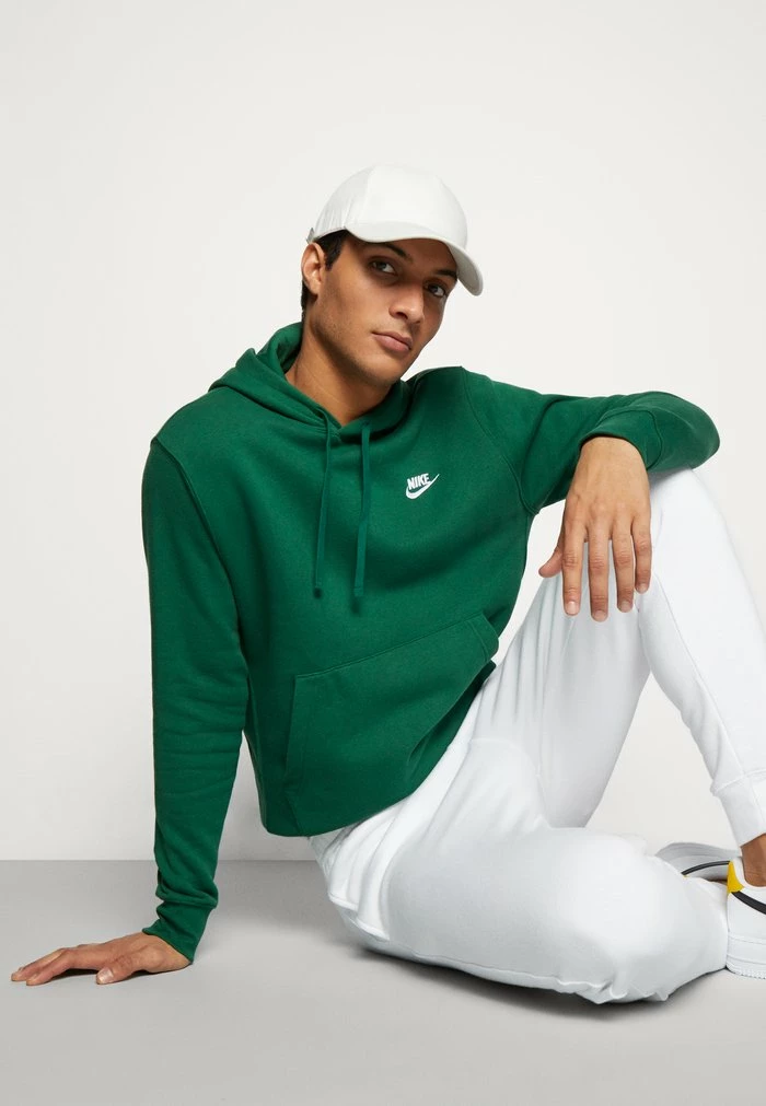 Nike Sportswear CLUB HOODIE - Hoodie - Gorge Green/gorge Green/white - Image 4