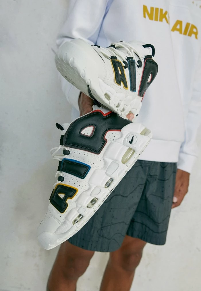 Nike Sportswear AIR MORE UPTEMPO '96 - High-top Trainers - Sail/black Sail Team Orange Imperial Blue Univ Gold - Image 4