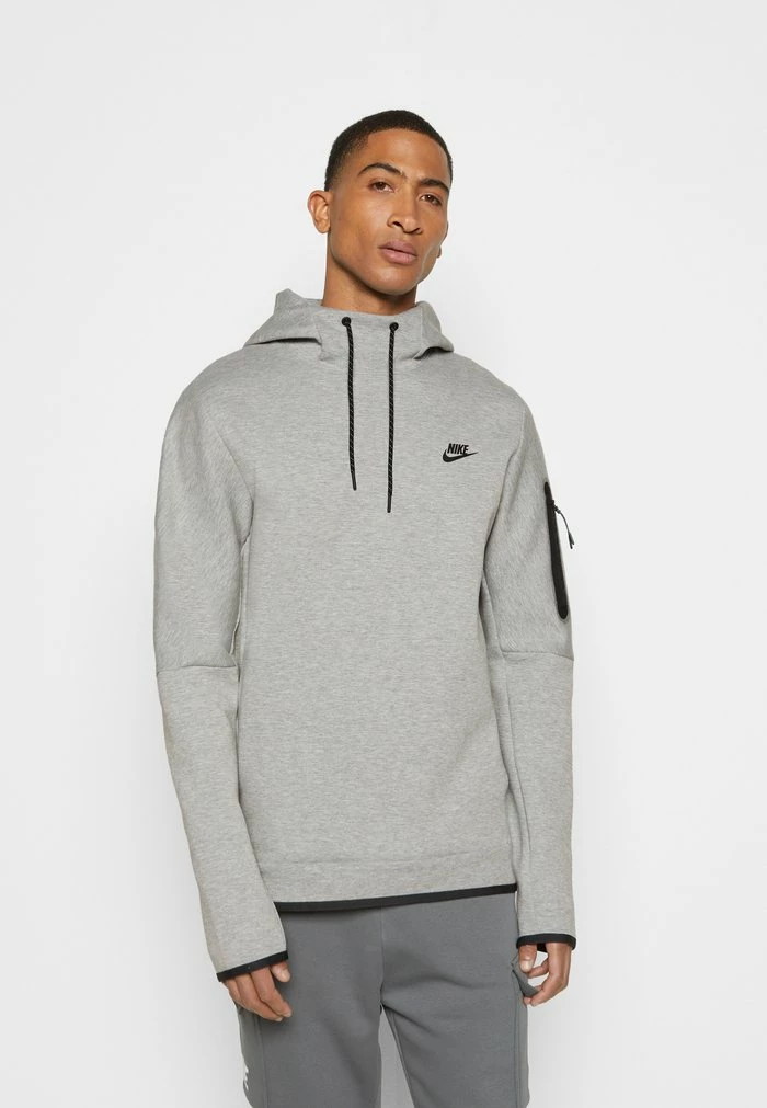Nike Sportswear HOODIE - Hoodie - Grey Heather/black - Image 3