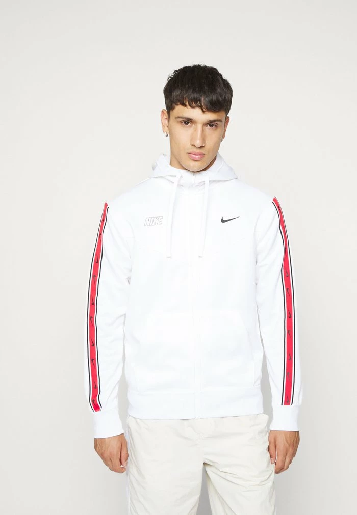 Nike Sportswear REPEAT HOODY - Training Jacket - White/black - Image 4